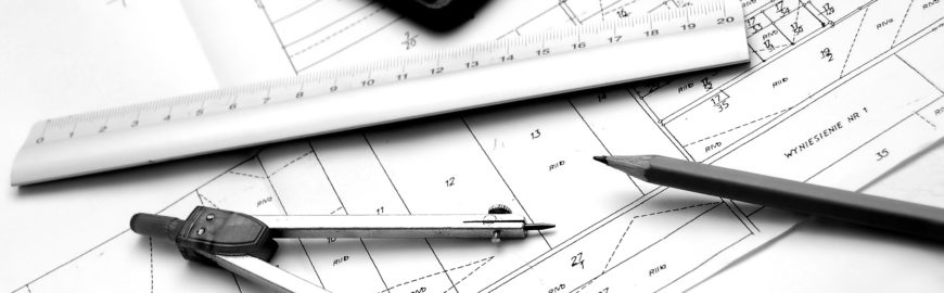 Archritect's work place Architect's accessories on plan papers